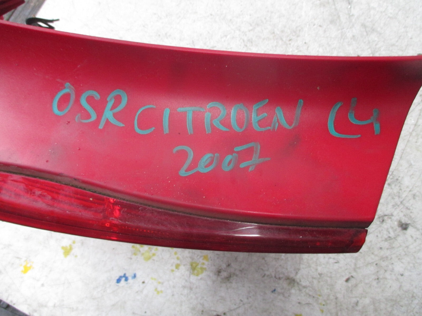 CITROEN C4 2007 OSR DRIVER SIDE REAR LIGHT 9655863980