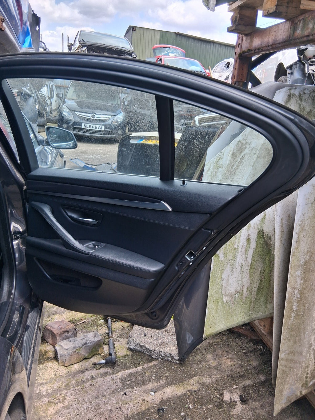 2012 BMW 5 SERIES F10 OSR DRIVER SIDE REAR RIGHT COMPLETE DOOR SOPHISTO GREY II