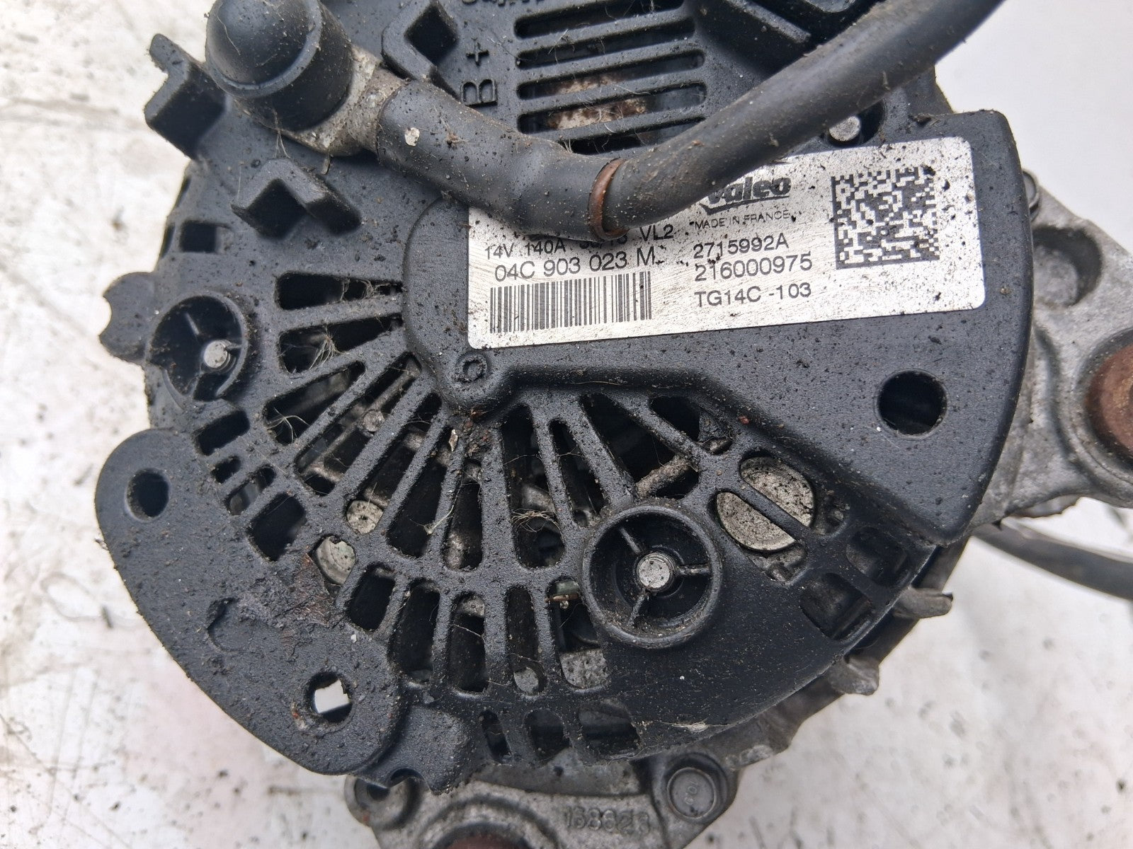 SEAT IBIZA MK4 6J 2015 1.4 PETROL ALTERNATOR 04C903023M