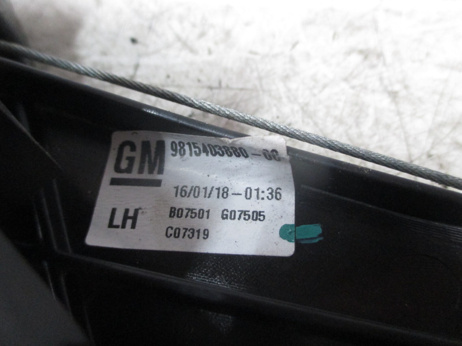 VAUXHALL GRANDLAND X 2018 NSR PASSENGER SIDE REAR WINDOW MOTOR  9815403880