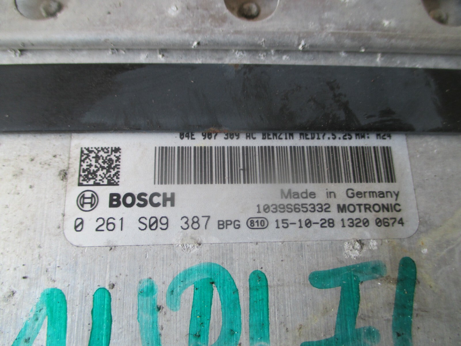 AUDI A1 2015 8X ENGINE CONTROL MODULE 0261S09387