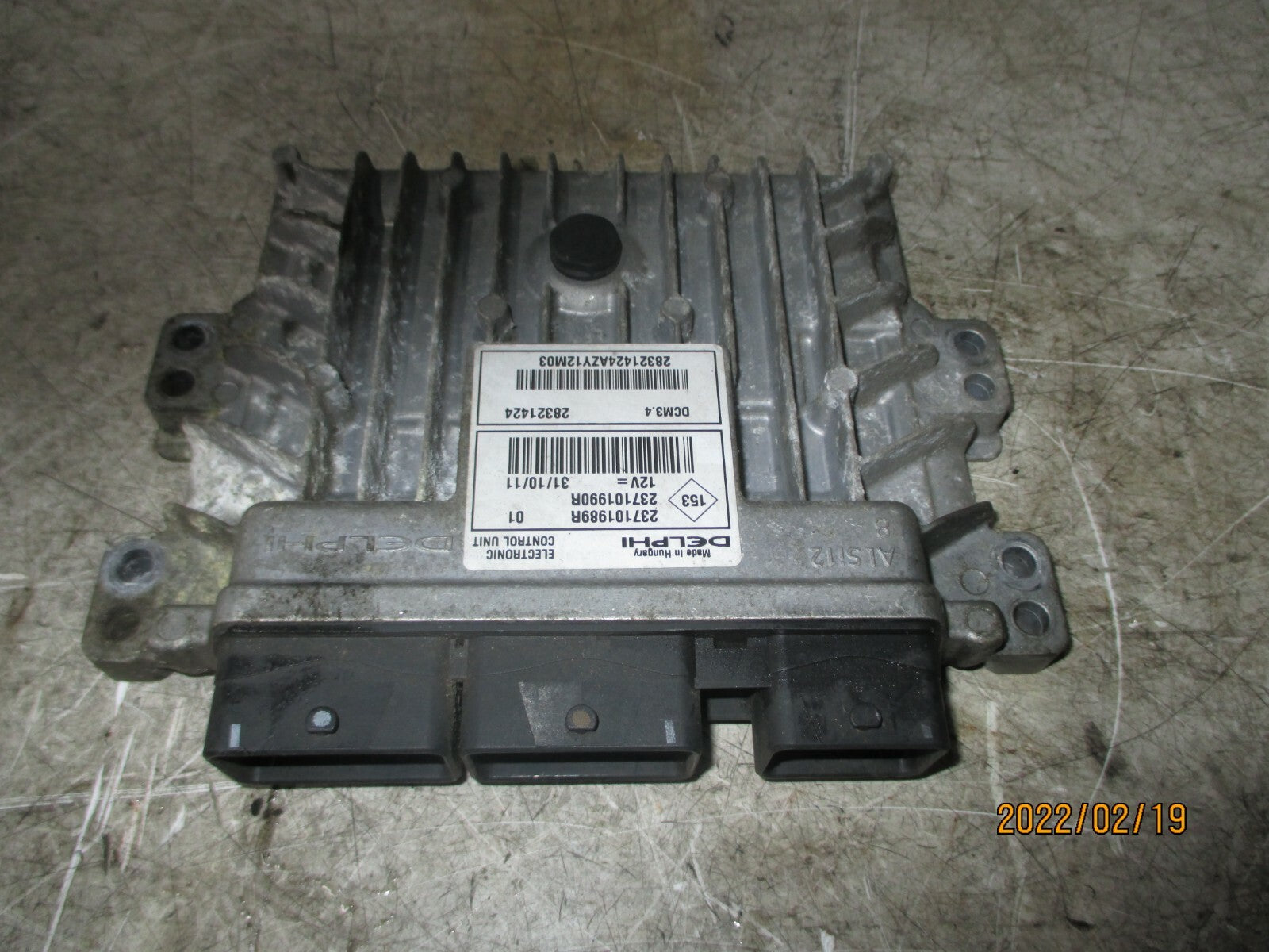 RENAULT CLIO MK3 2006 ECU ENGINE CONTROL MODULE UNIT 237101989R