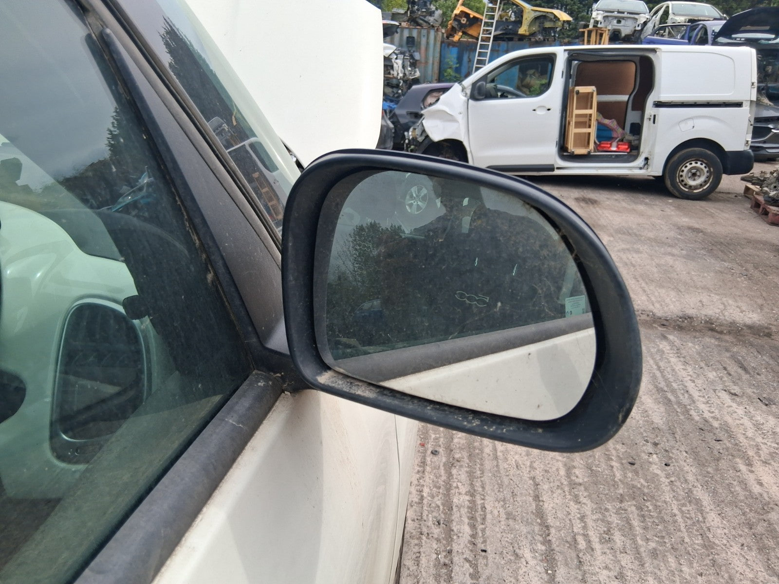 2019 FIAT 500L URBAN OS DRIVER SIDE FRONT MANUAL FOLD WING MIRROR BLACK