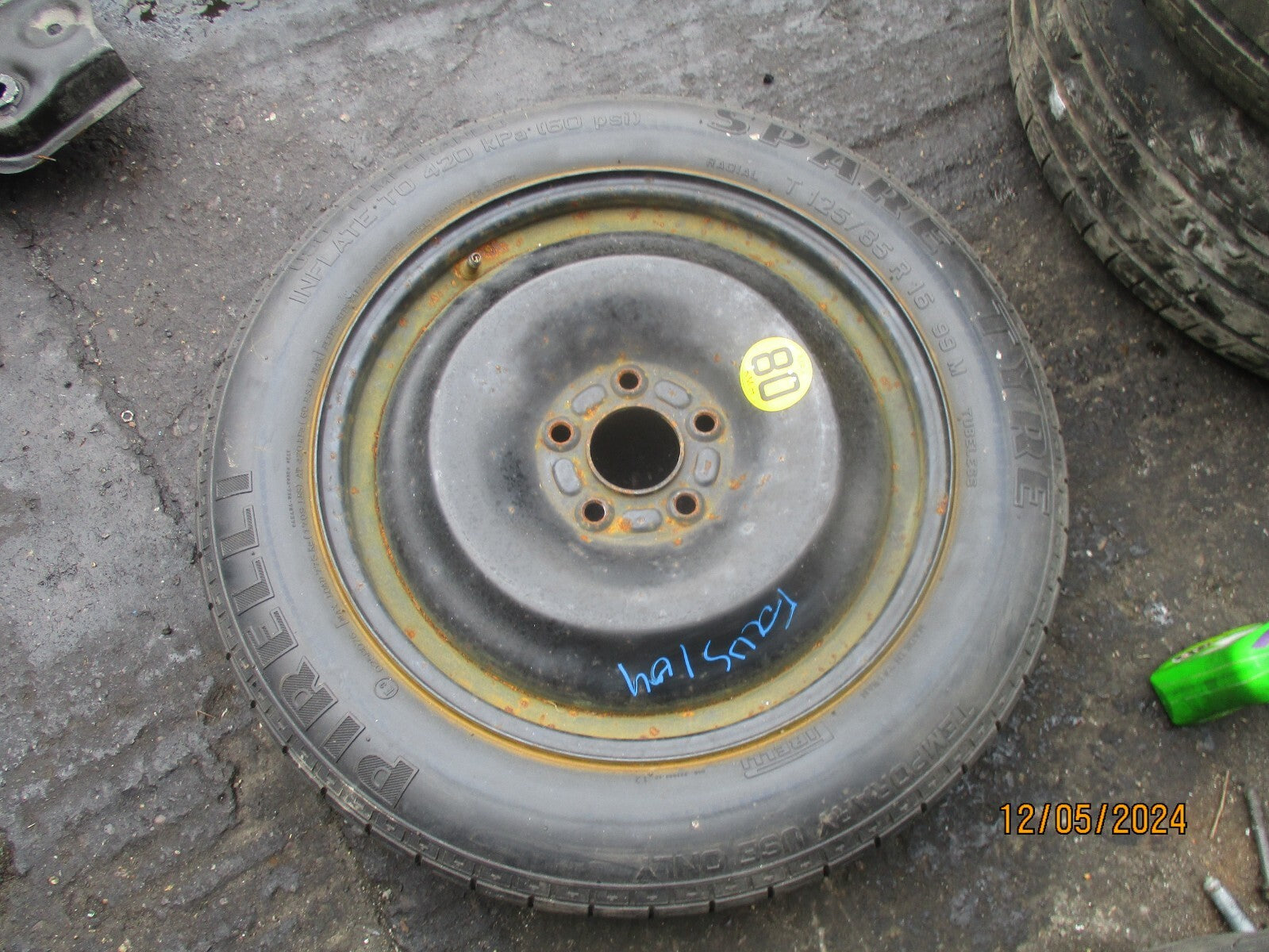 FORD FOCUS MK2 2007 SPACE SAVER WHEEL TYRE T125/85R16 125 85 16 INCH