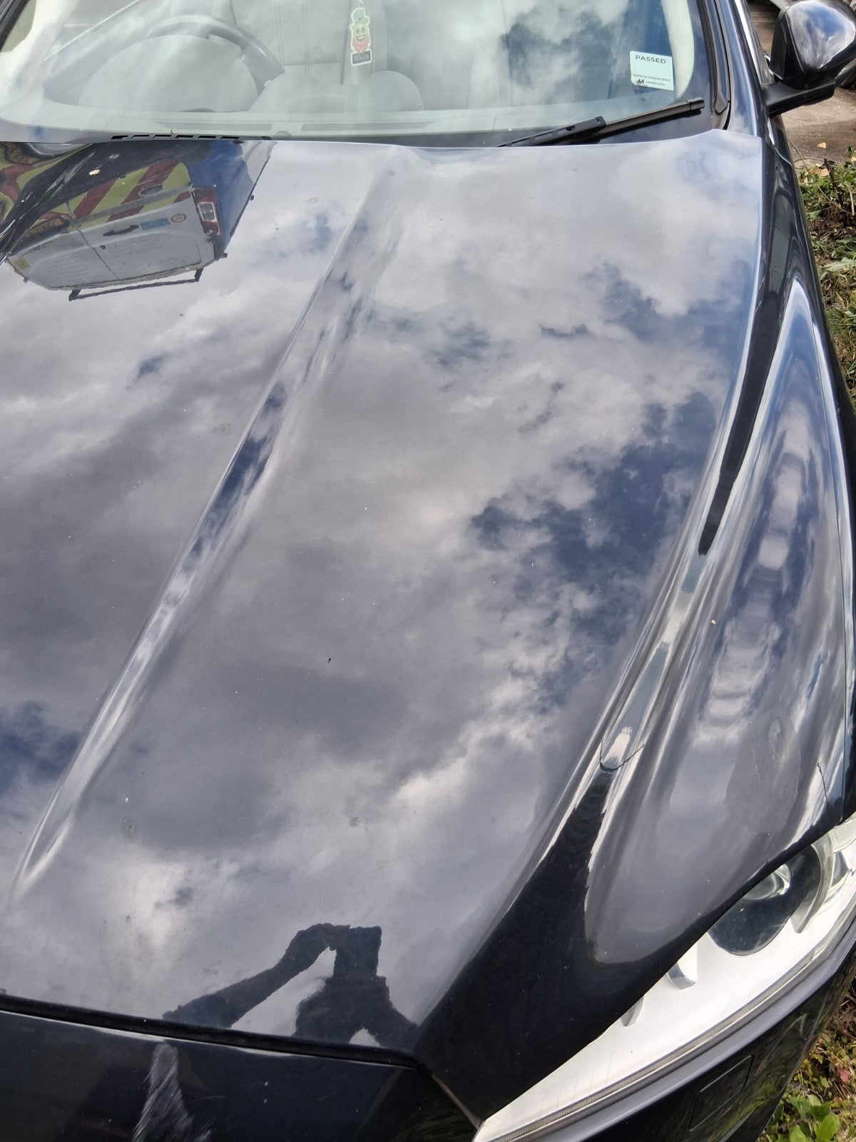 2012 JAGUAR XJ X351 FRONT BONNET HOOD PANEL BLACK MIDNIGHT BLACK MET PEF
