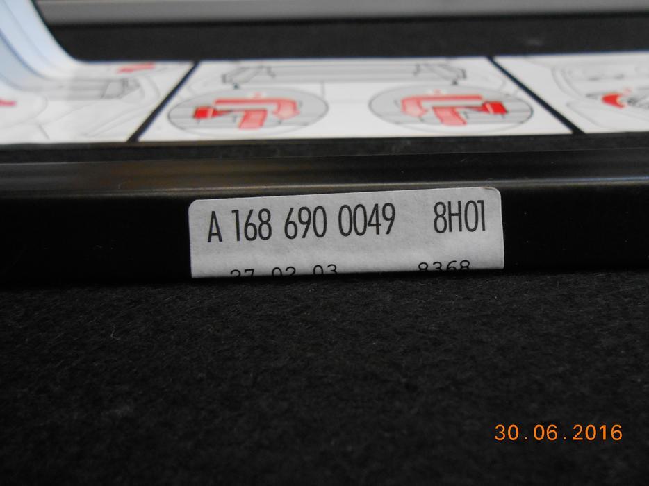 MERCEDES A CLASS W168 2001 REAR BOOT STORAGE PARCEL SHELF BOARD GREY A1686900049