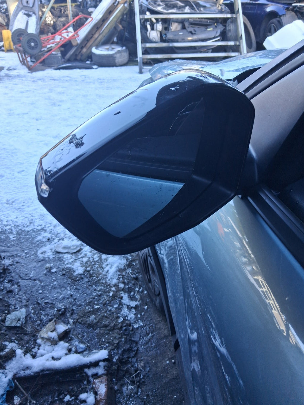 2023 CITROEN C4 MK3 NSF PASSENGER SIDE FRONT LEFT WING MIRROR POWER FOLD BLACK