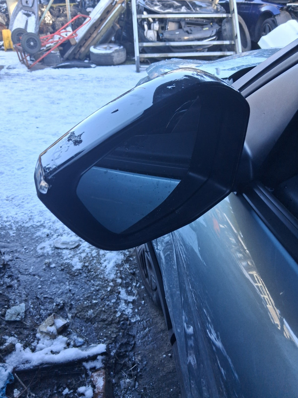 2023 CITROEN C4 MK3 NSF PASSENGER SIDE FRONT LEFT WING MIRROR POWER FOLD BLACK