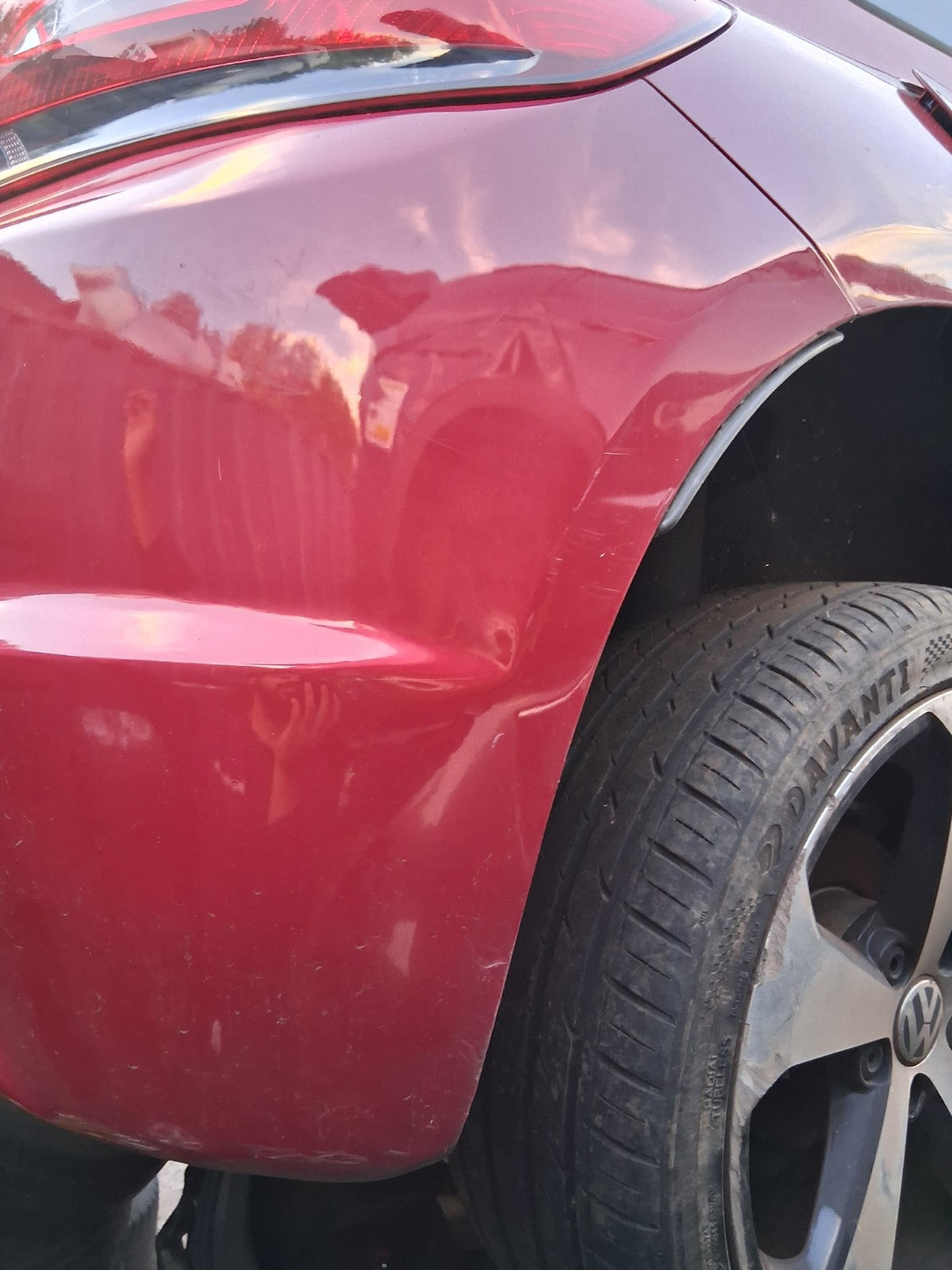 2014 VW VOLKSWAGEN SCIROCCO MK3 COMPLETE REAR BUMPER WITH PDC SALSA RED LA3H