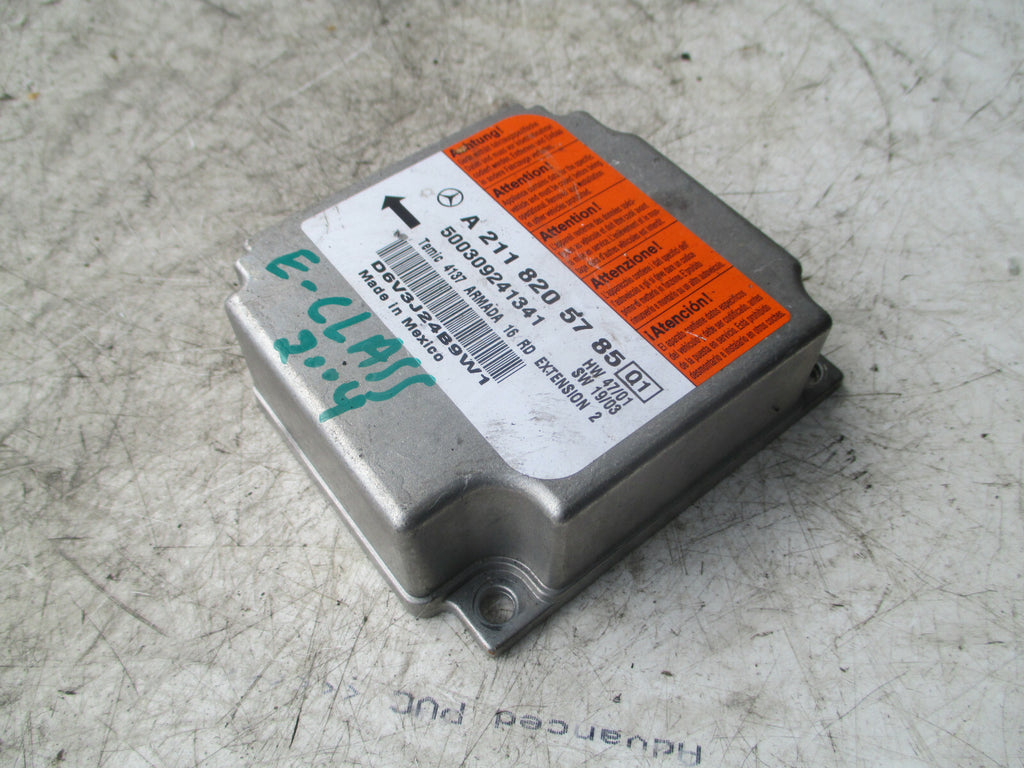 MERCEDES BENZ E CLASS W211 2004 SRS SAFETY BAG CONTROL MODULE A2118205785