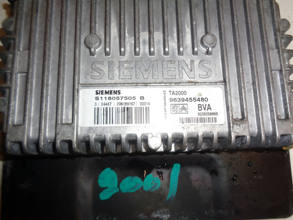 PEUGEOT 206 2001 HATCHBACK 3 DOOR AUTOMATIC GEARBOX ECU SIEMENS 9639455480