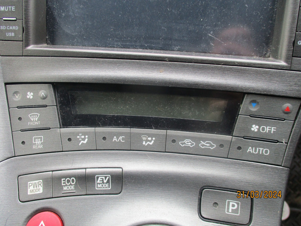 TOYOTA PRIUS MK3 2014 XW30 HEATER AC CLIMATE CONTROL SWITCH PANEL
