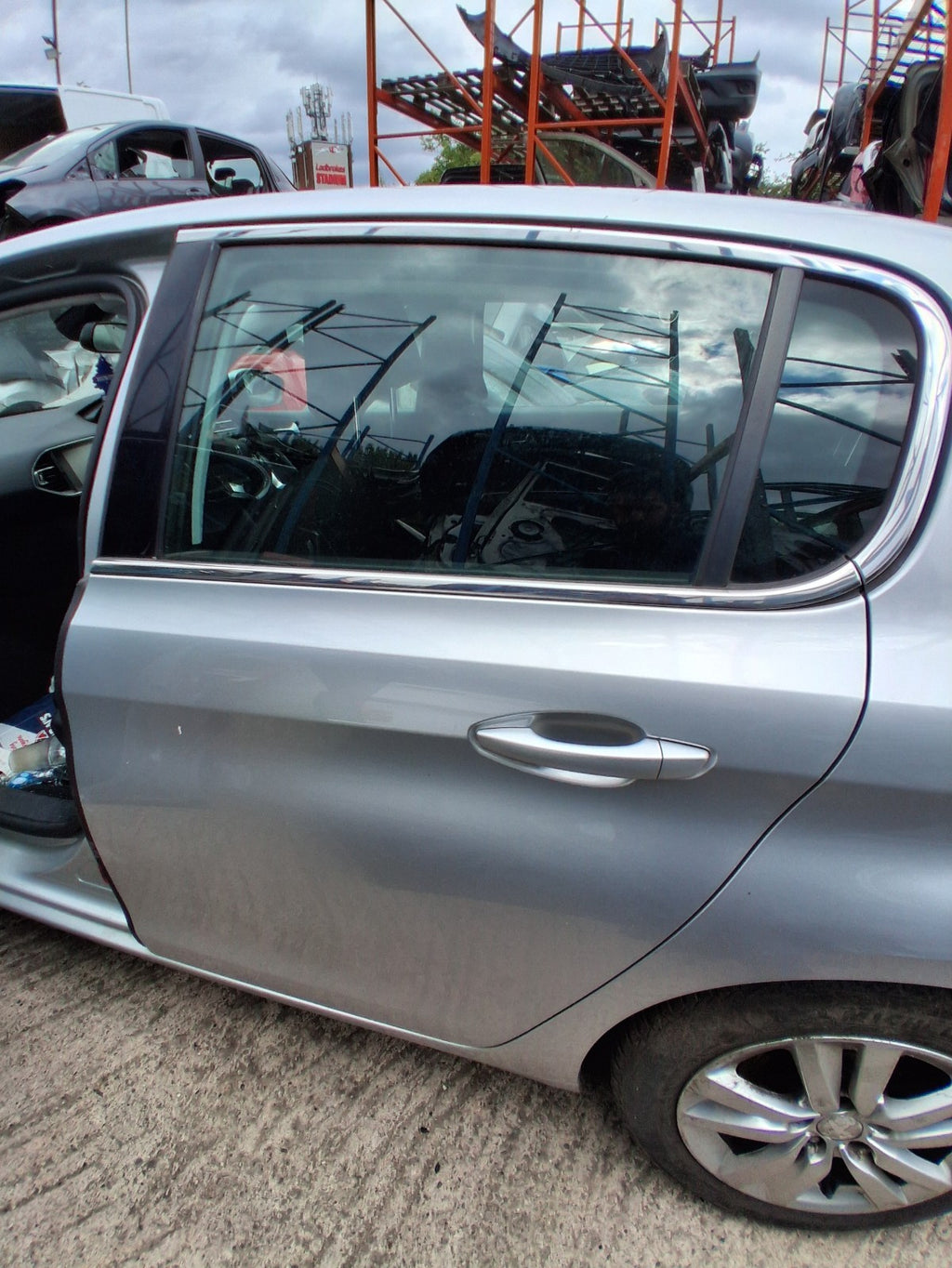 2014 PEUGEOT 308 MK2 NSR PASSENGER SIDE REAR BARE DOOR GRIS ALUMINIUM EZR