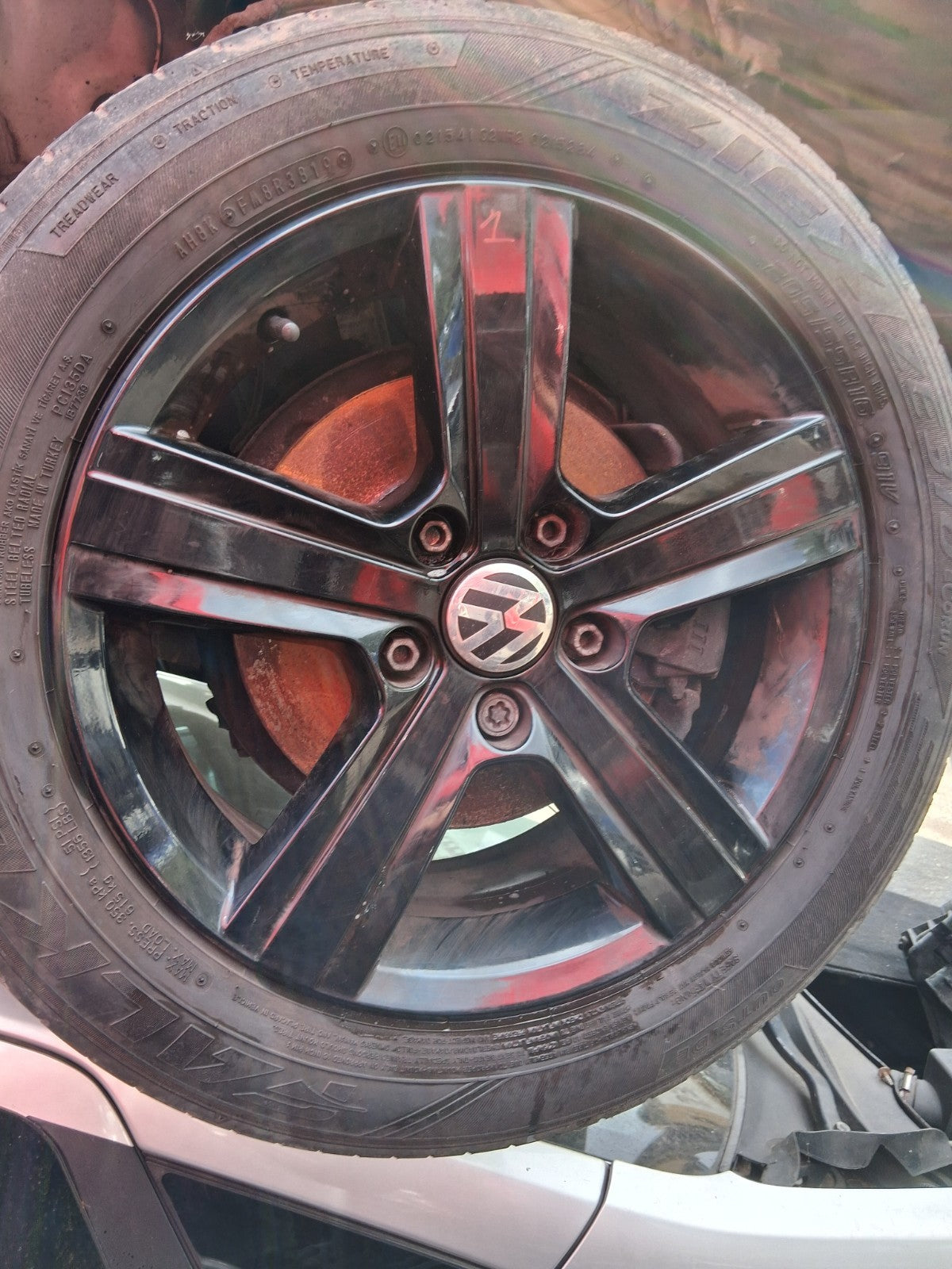 2016 VOLKSWAGEN GOLF MK7 16 INCH ALLOY WHEEL WITH TYRE 205/55R16