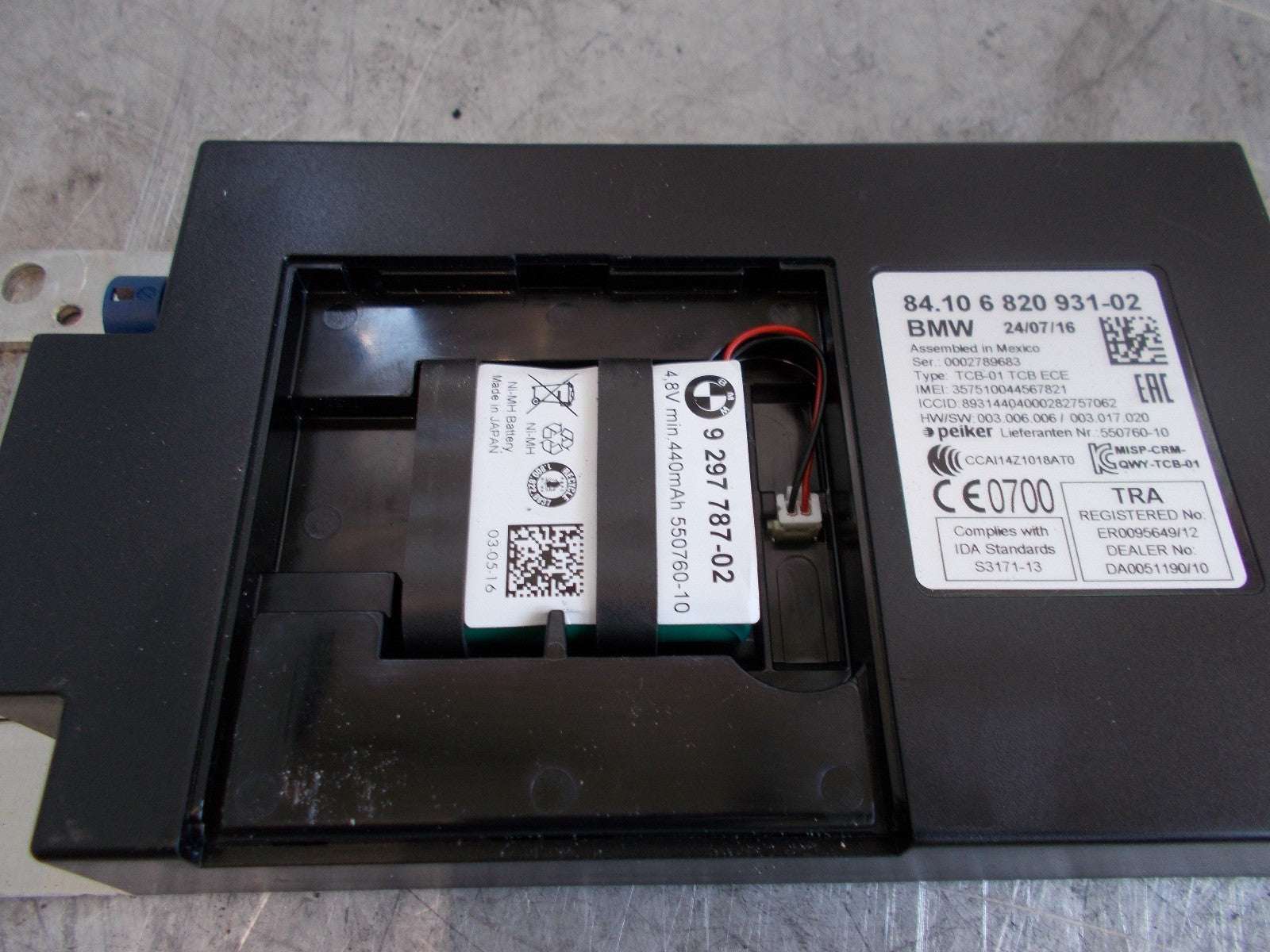 BMW 1 SERIES F20 F21 120i COMMUNICATED CONTROL MODULE UNIT 6820931 02