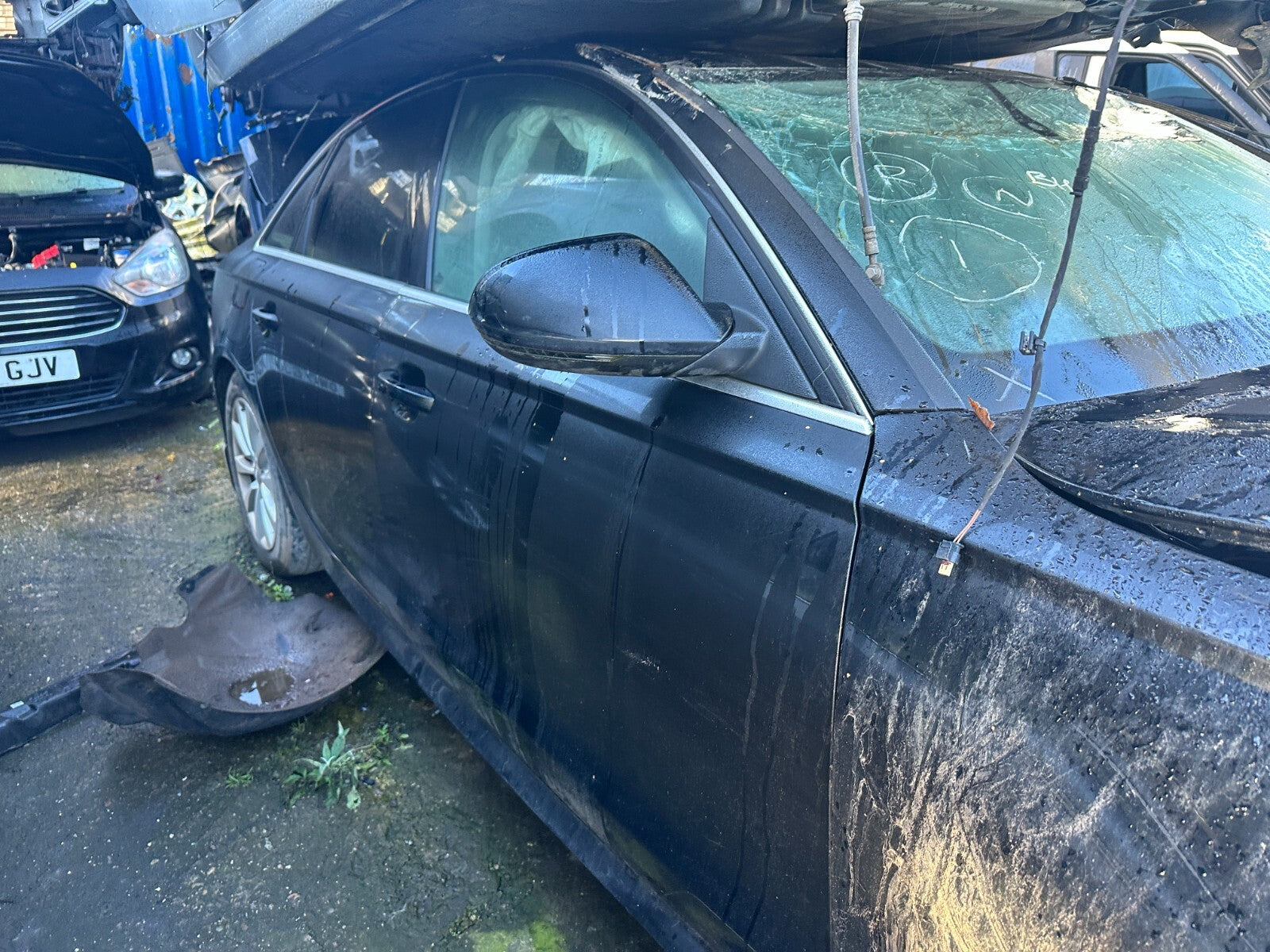 2017 AUDI A6 C7 OSF DRIVER SIDE FRONT DOOR BARE BLACK LY9B