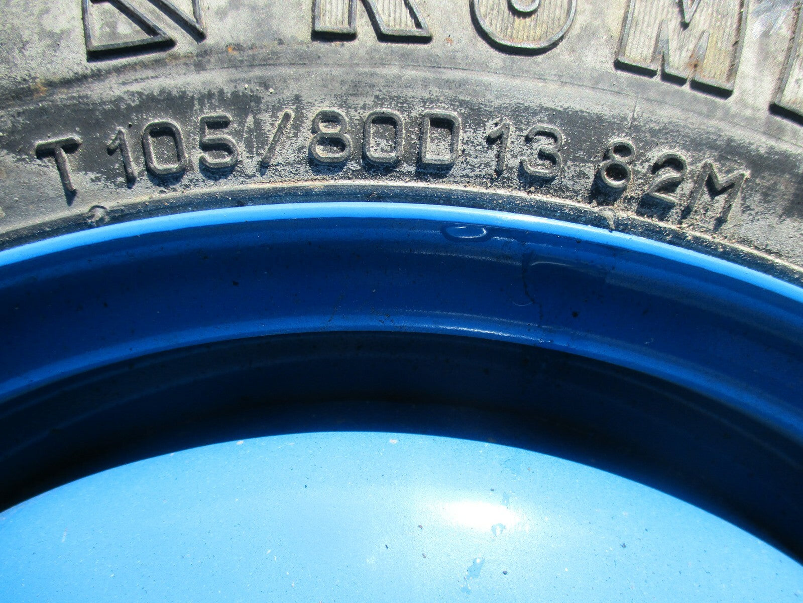 CHEVROLET MATIZ 4 STUD 13 INCH SPACE SAVER STEEL WHEEL KUMHO 105/80 R13