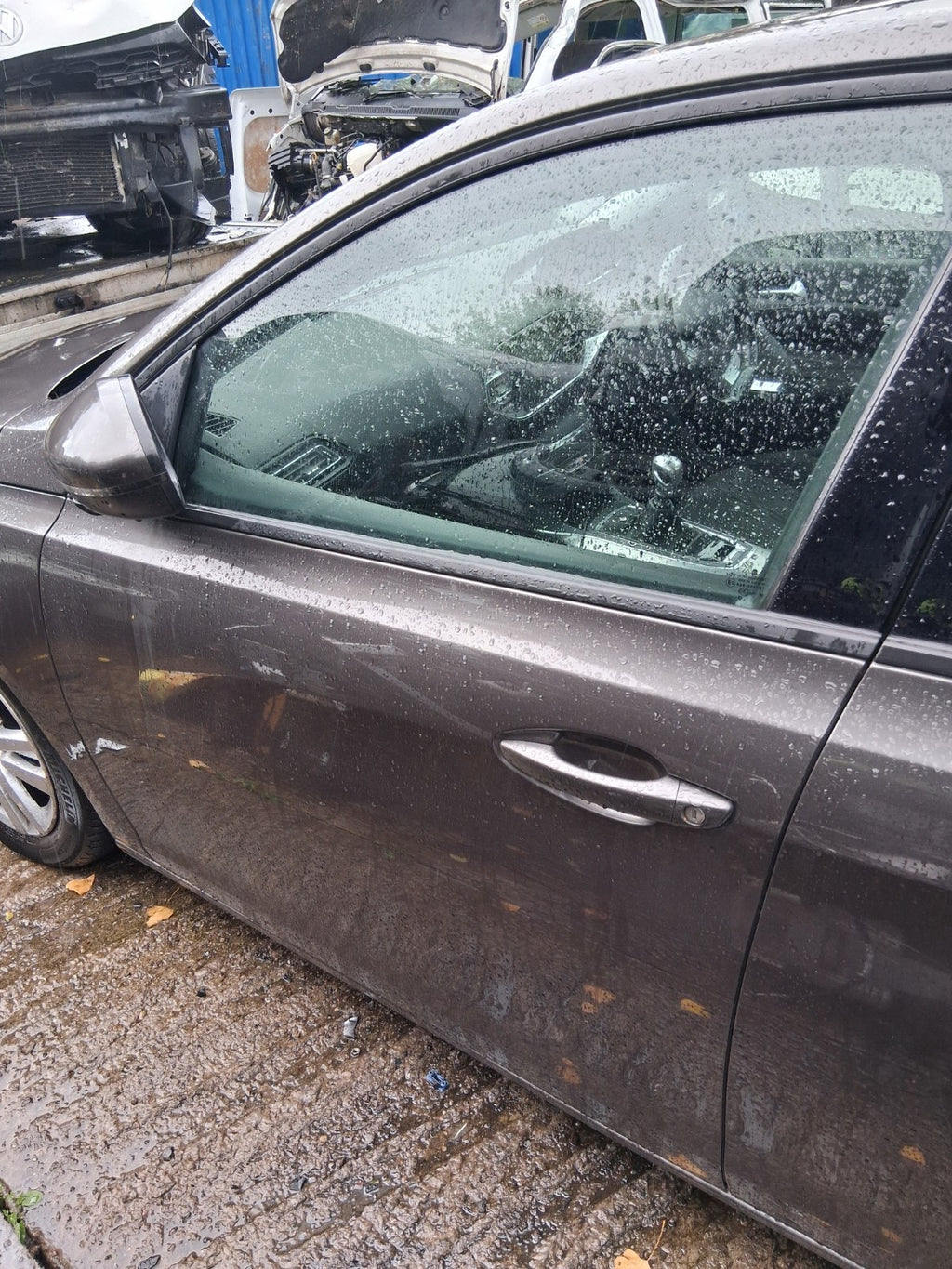 2015 PEUGEOT 308 MK2 ESTATE NSF PASSENGER SIDE FRONT BARE DOOR GREY MOKA KKS