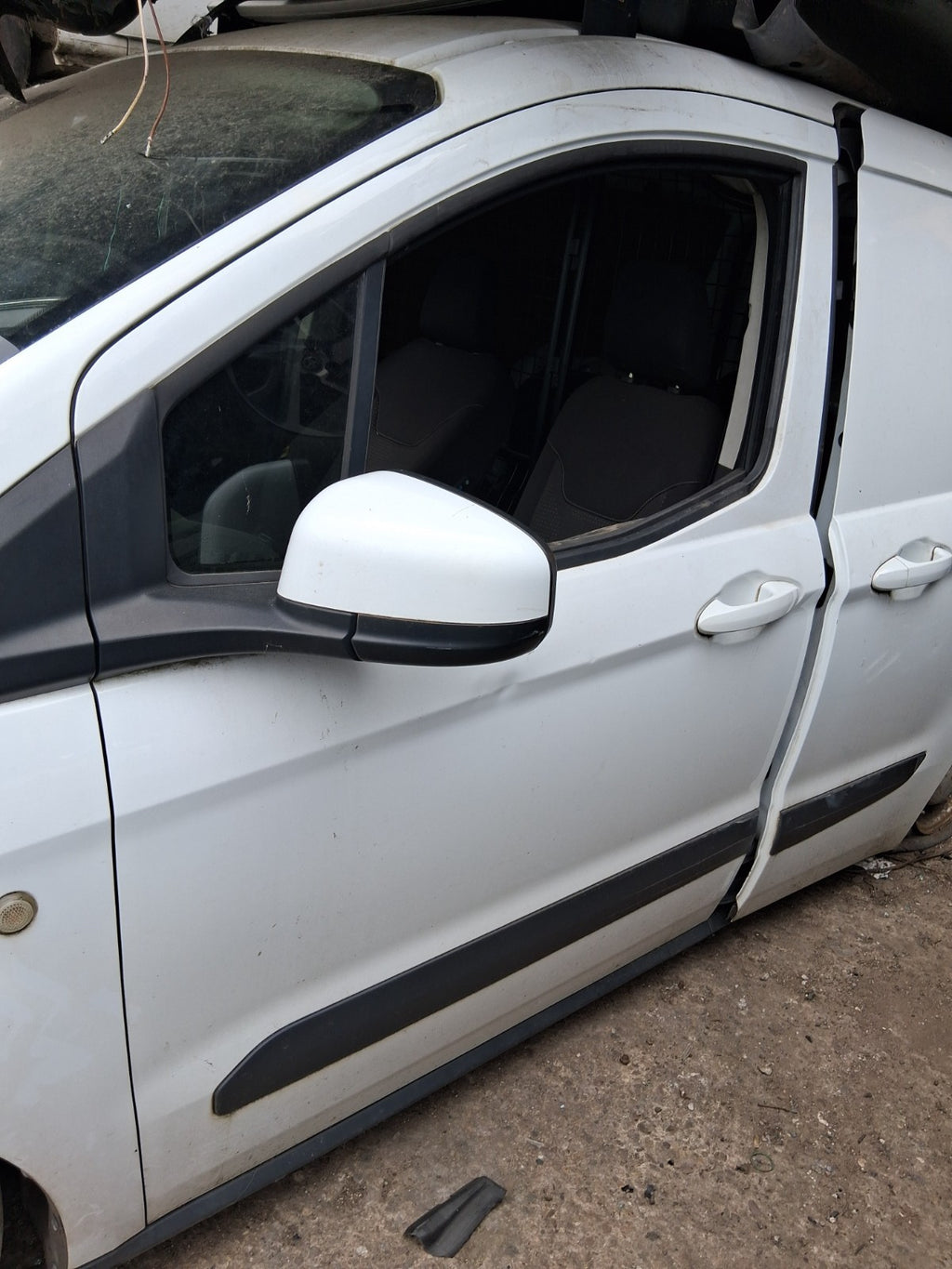 2015 FORD TRANSIT COURIER MK1 NSF PASSENGER SIDE FRONT BARE DOOR WHITE