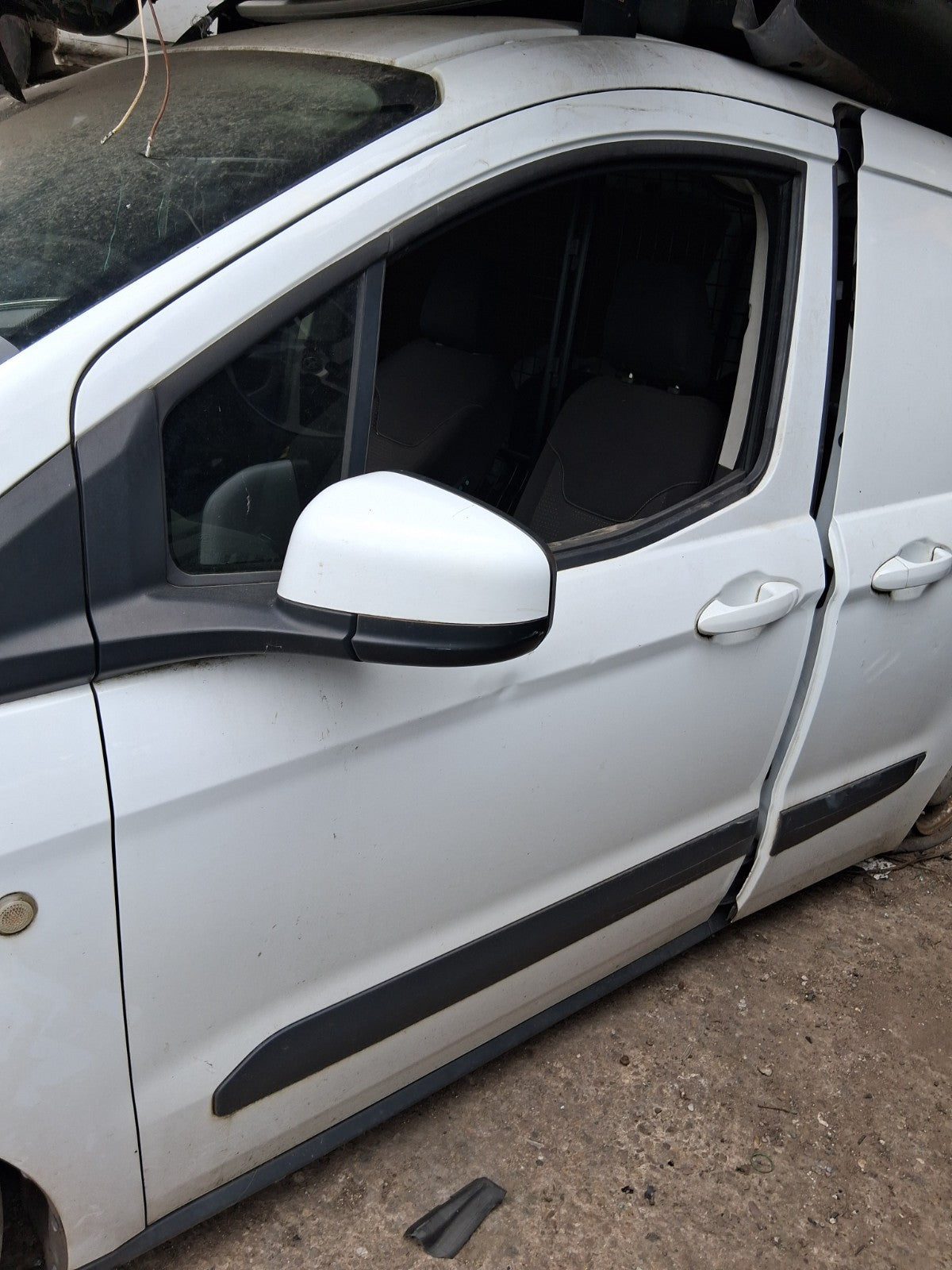 2015 FORD TRANSIT COURIER MK1 NSF PASSENGER SIDE FRONT BARE DOOR WHITE