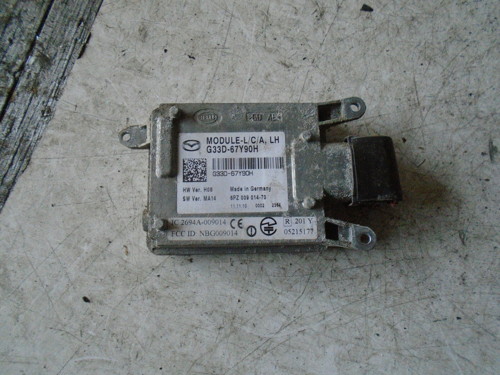 MAZDA 6 2011 MK2 NSR REAR PASSENGER SIDE BLIND SPOT CONTROL MODULE G33D67Y90