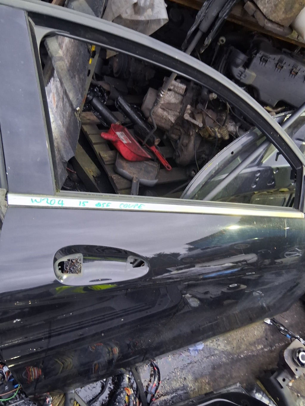2015 MERCEDES W204 C CLASS COUPE OSF DRIVER SIDE FRONT RIGHT BARE DOOR BLACK