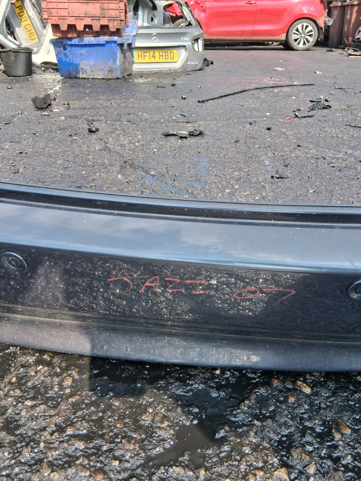 2007 HONDA JAZZ MK2 REAR COMPLETE BUMPER WITH PDC SENSORS BLUE