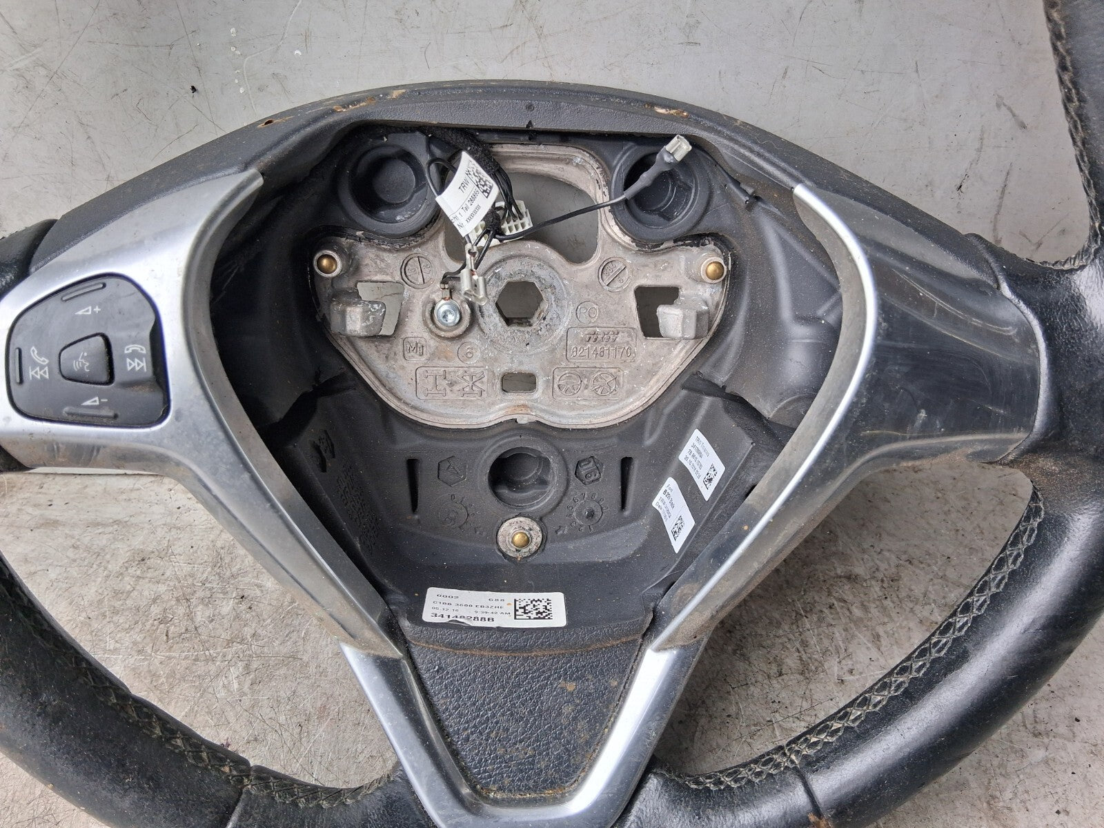2016 FORD FIESTA MK7 MULTIFUNCTIONAL STEERING WHEEL 34148288B