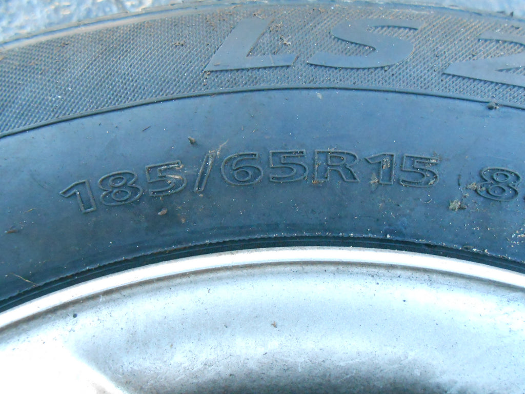 PEUGEOT 207 2009 5 SPOKE 4 STUD ALUMINIUM ALLOY WHEEL & TYRE 185/65 R15