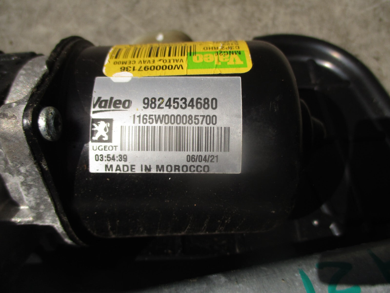 2021 CITROEN C4 MK3 FRONT WINDSCREEN WIPER MOTOR & LINKAGE 9824534680