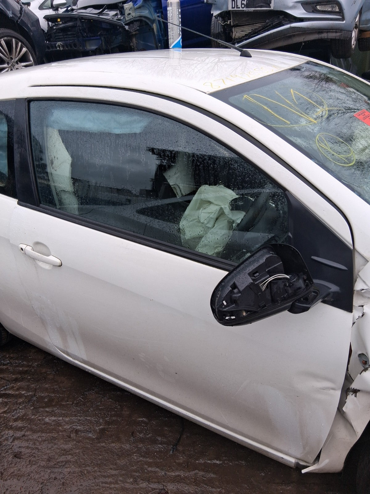 2019 PEUGEOT 108 3 DOOR MK2 OS DRIVER SIDE RIGHT BARE DOOR SOLID WHITE KWD