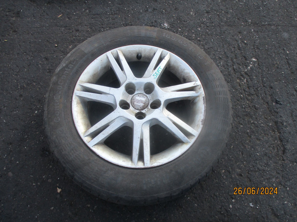 SEAT IBIZA MK4 2011 15 INCH ALLOY WHEEL WITH TYRE 185/65R15