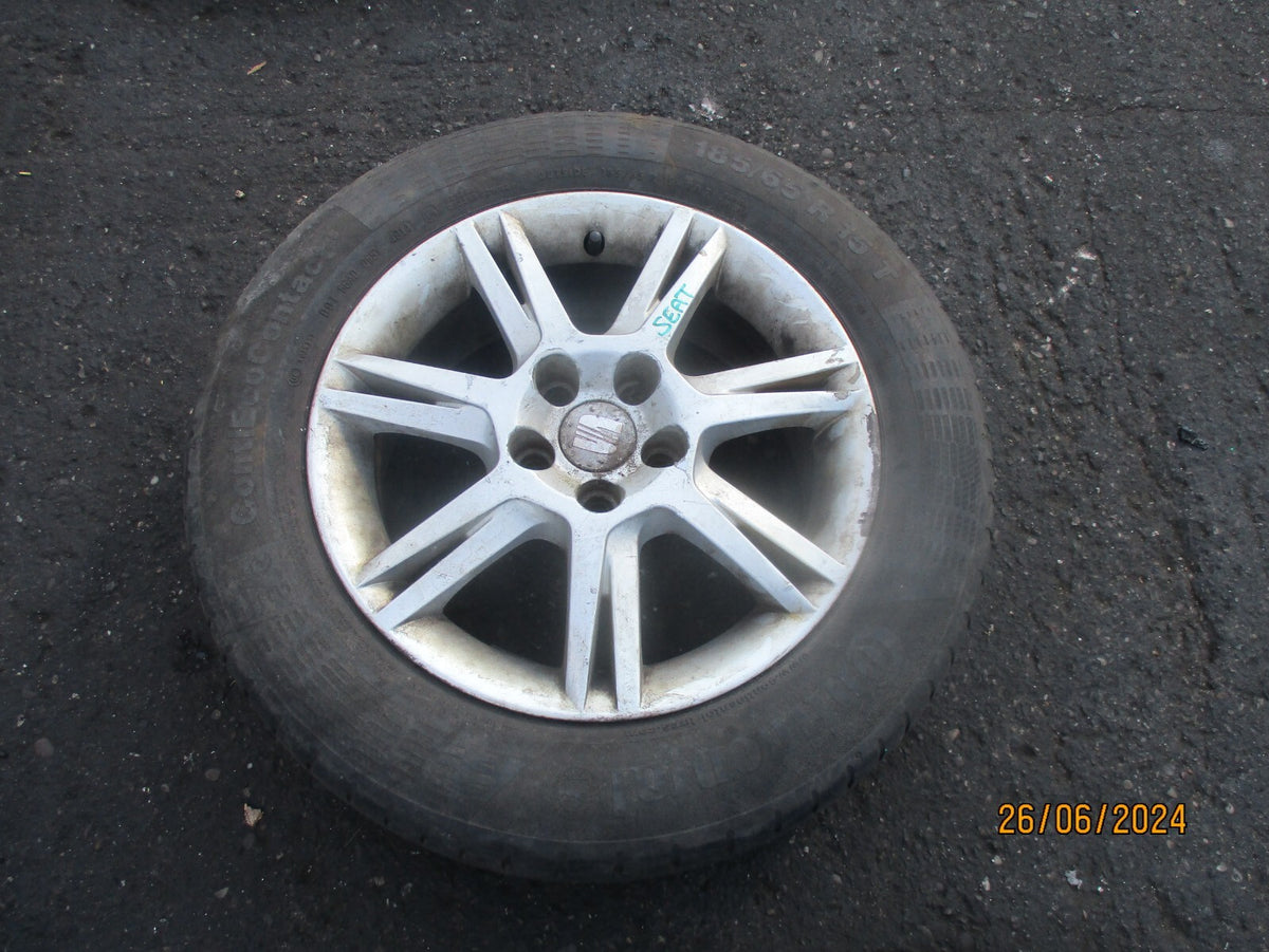 SEAT IBIZA MK4 2011 15 INCH ALLOY WHEEL WITH TYRE 185/65R15