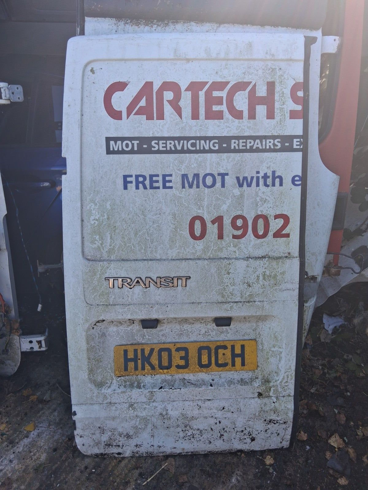 FORD TRANSIT MK6 2003 NSR PASSENGER SIDE REAR DOOR WHITE