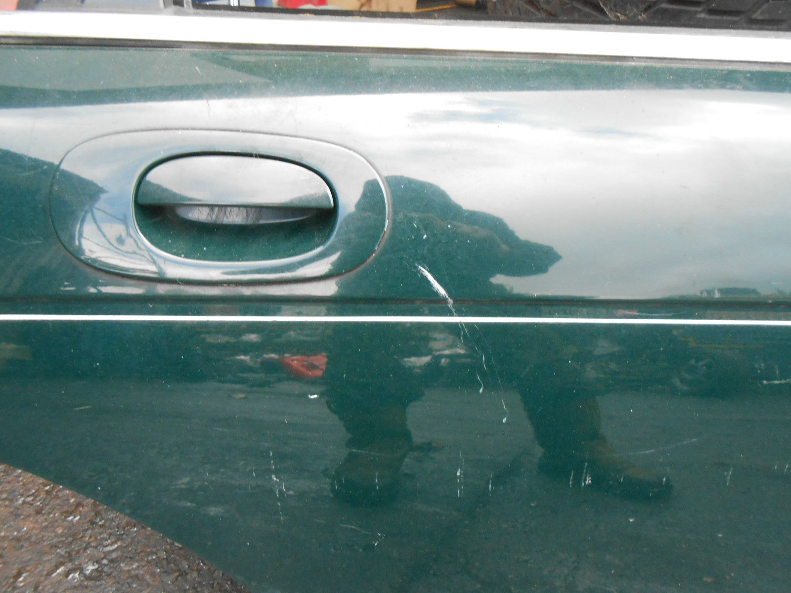JAGUAR XJ6 1997 X300 SALOON OSR DRIVER SIDE REAR DOOR SHELL BARE GREEN