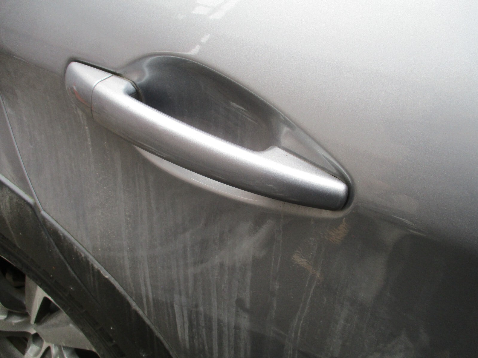 PEUGEOT 2008 2018 MK1 OSR DRIVER REAR EXTERIOR DOOR HANDLE CULUMUS GREY MET KCA