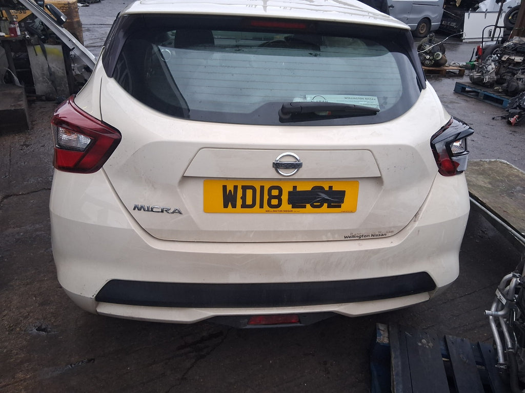 2018 NISSAN MICRA K14 COMPLETE REAR BARE TAILGATE BOOTLID IVORY D16