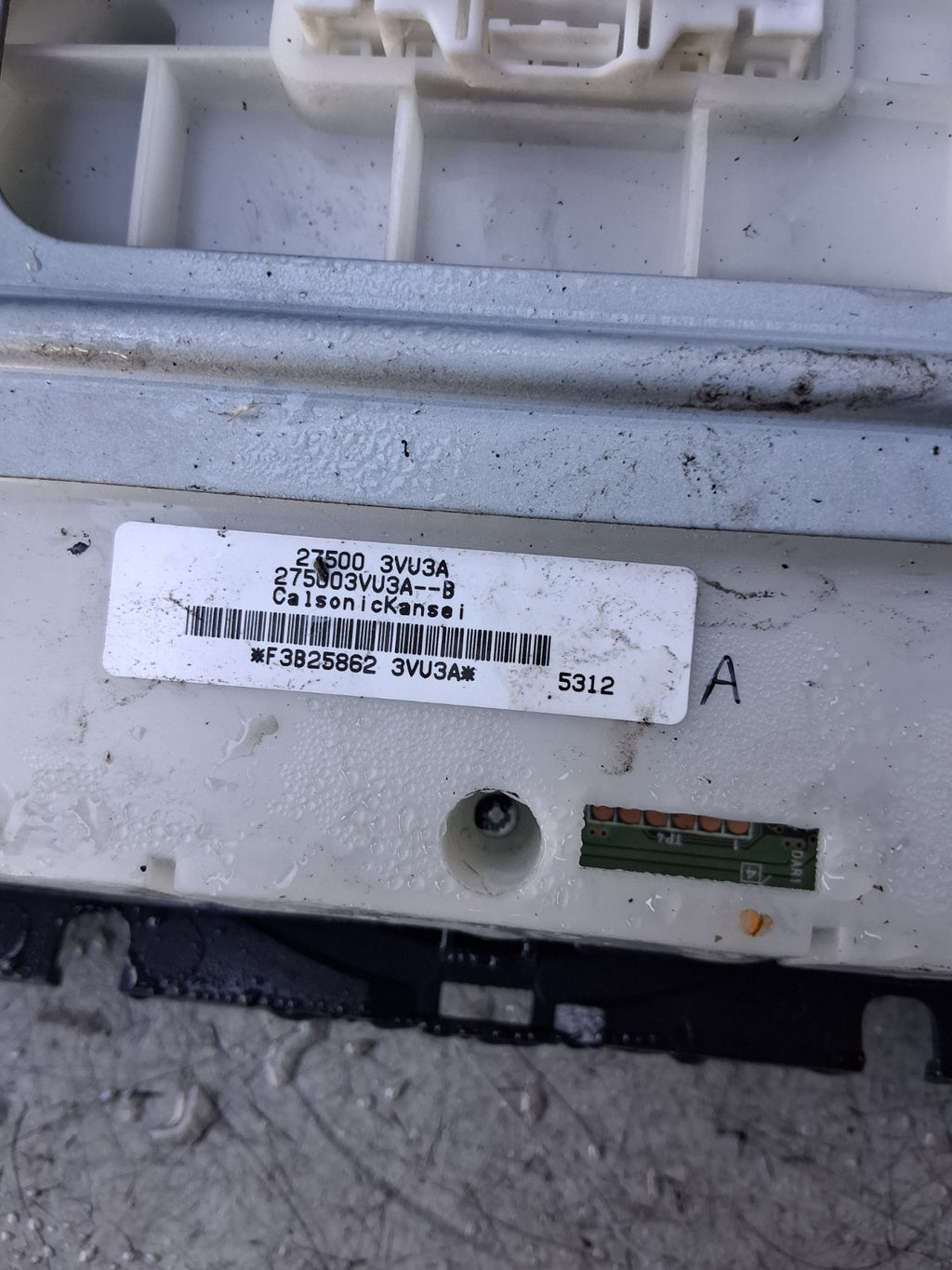 2016 NISSAN NOTE AC HEATER CLIMATE CONTROL PANEL SWITCH 275003VU3A