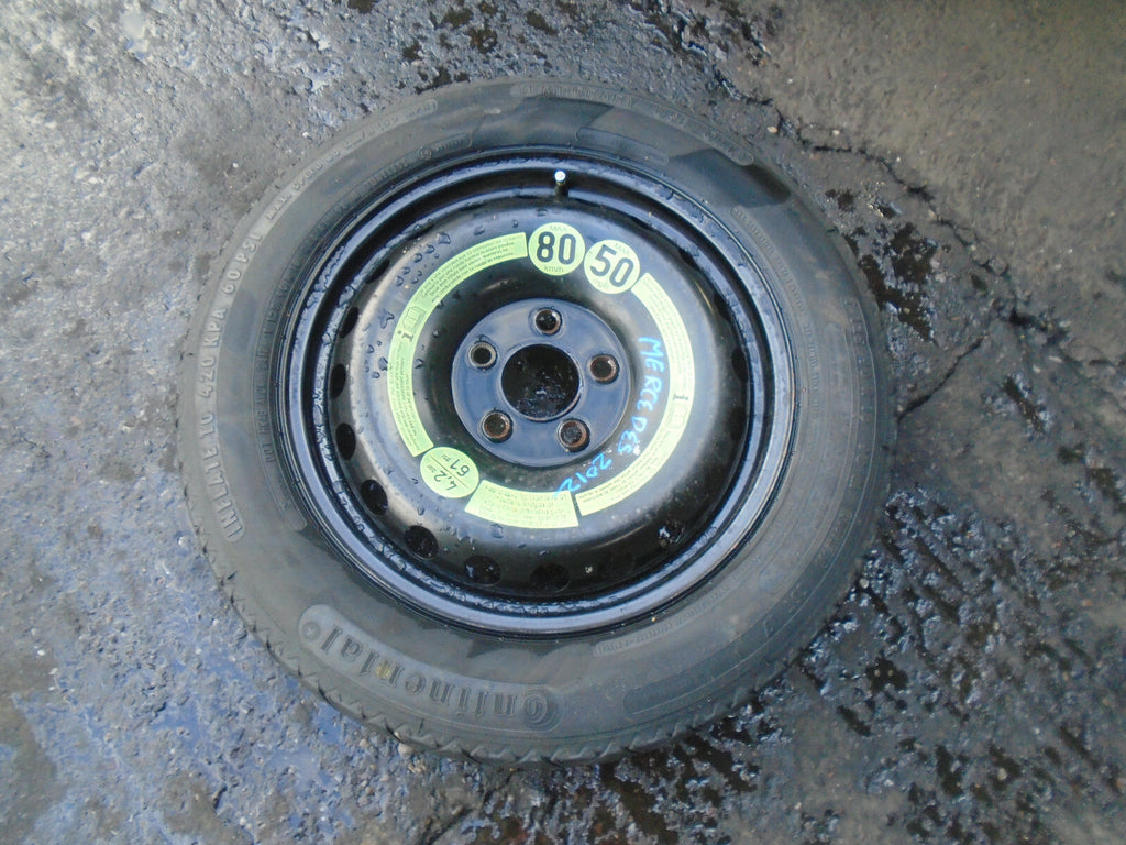 MERCEDES C CLASS 2012 W204 16 INCH SPACE SAVER WHEEL WITH TYRE T125/90R16