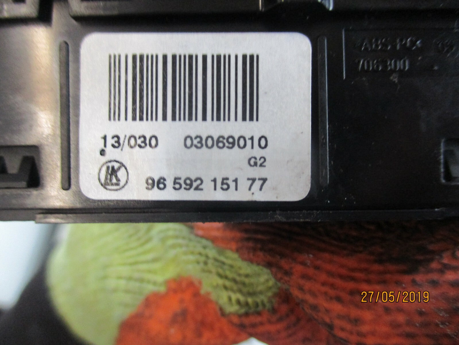 PEUGEOT 308 2010 HAZARD LIGHT LOCK SWITCH PANEL TRIM 9659215177