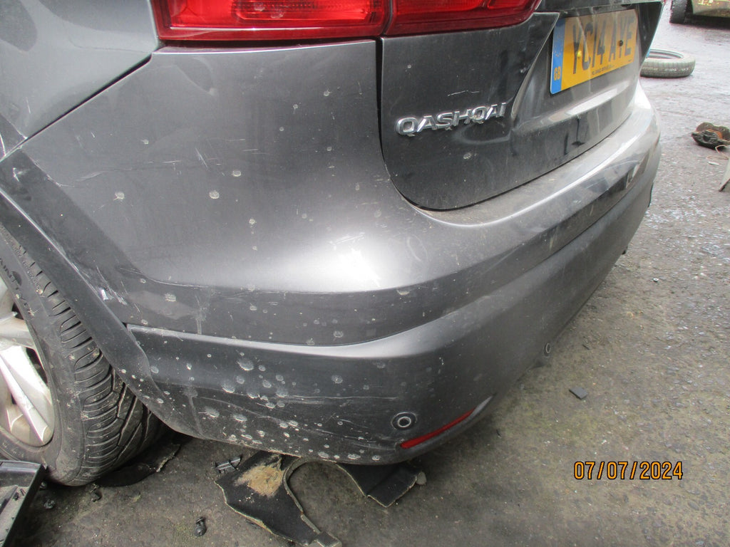 NISSAN QASHQAI J11 2014 REAR COMPLETE BUMPER PDC SENSOR GREY METALLIC KAD