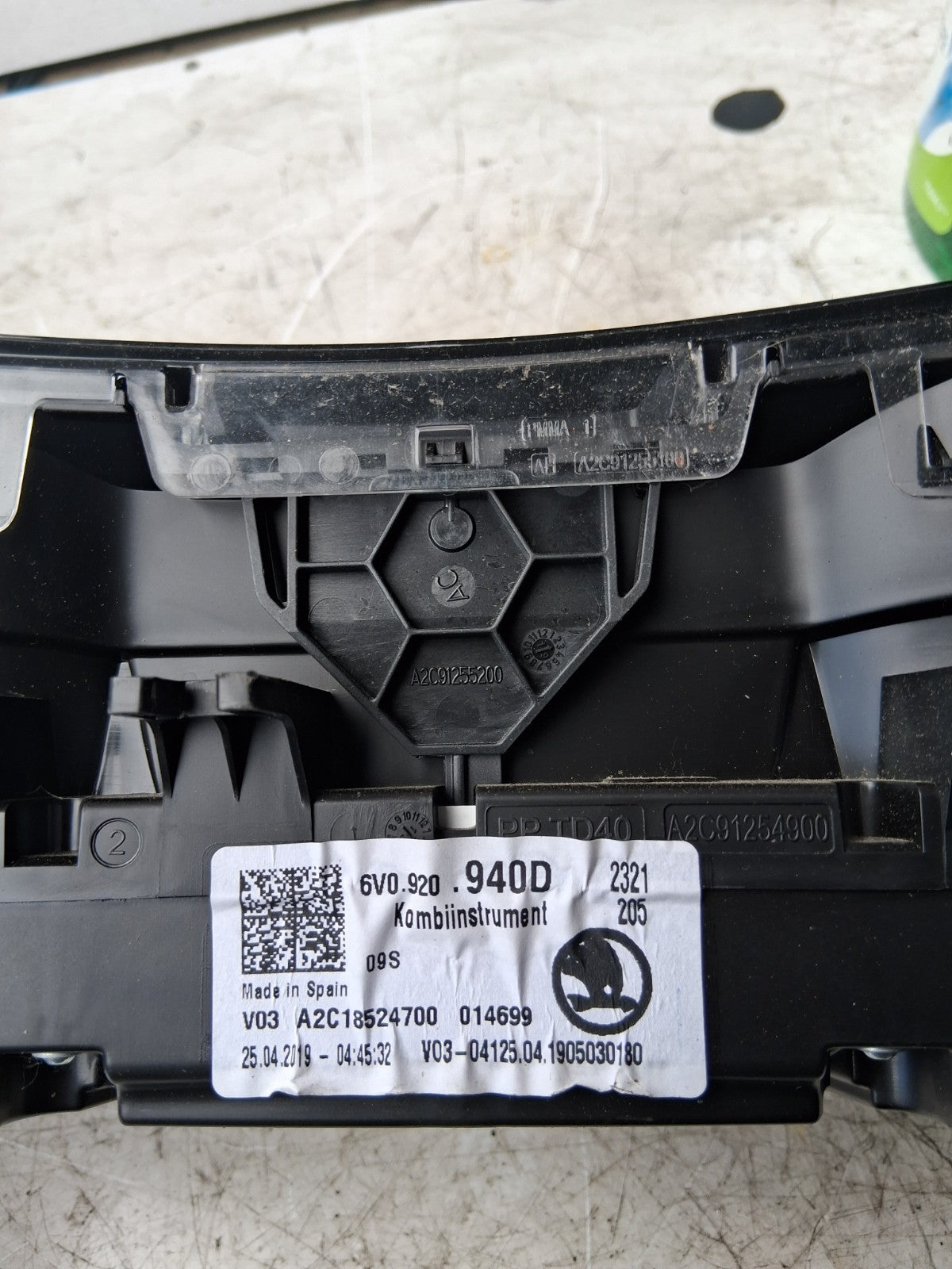 2019 SKODA FABIA SPEEDOMETER INSTRUMENT CLUSTER 6V0920940D