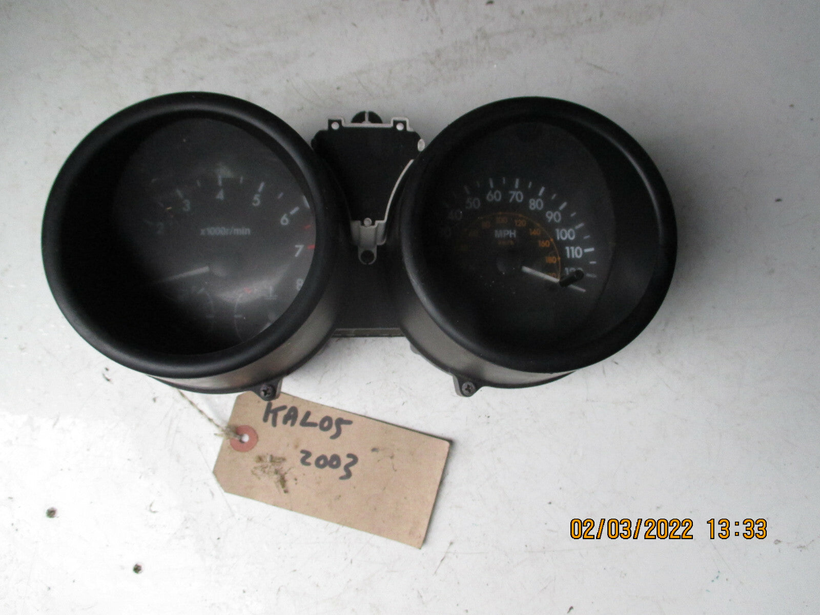 DAEWOO KALOS MK1 2007 SPEEDO CLOCKS INSTRUMENT CLUSTER KT2K190023 96461302
