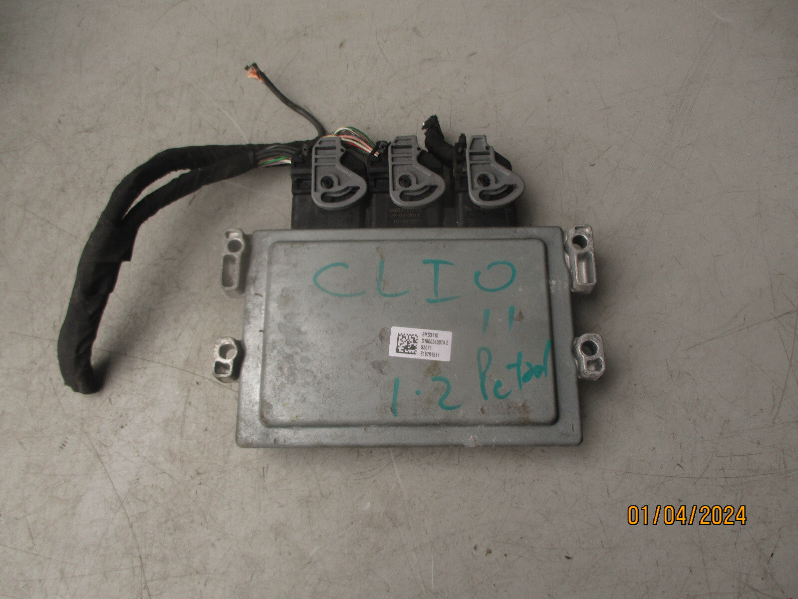 2011 RENAULT CLIO 1.2 PETROL ENGINE CONTROL UNIT ECU 237101907R