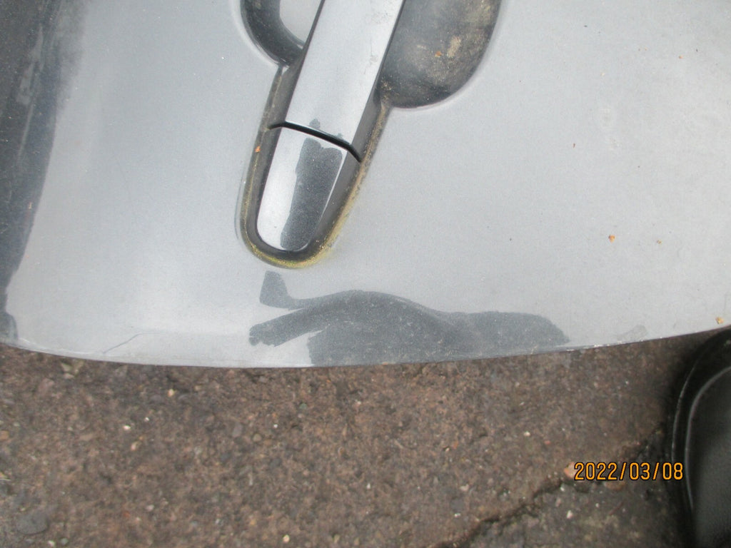 PEUGEOT 108 2017 OSR REAR DRIVER SIDE RIGHT SIDE GREY COMPLETE DOOR DAMAGED