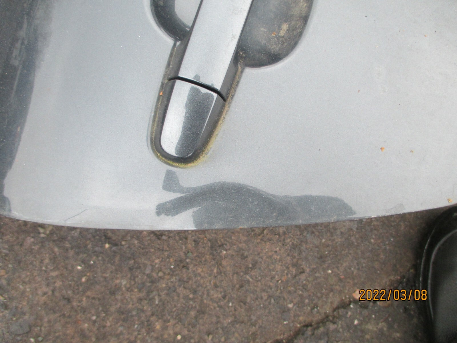 PEUGEOT 108 2017 OSR REAR DRIVER SIDE RIGHT SIDE GREY COMPLETE DOOR DAMAGED