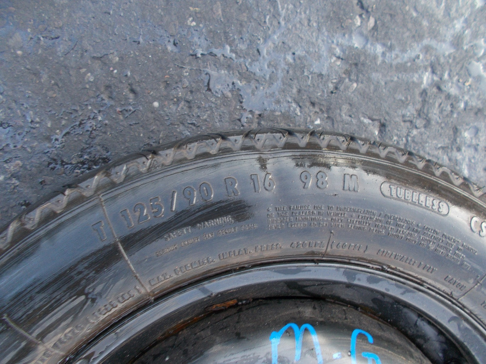 MG ROVER CONTINENTAL 5 STUD 16 INCH SPACE SAVER SPARE STEEL WHEEL 125/90 R16