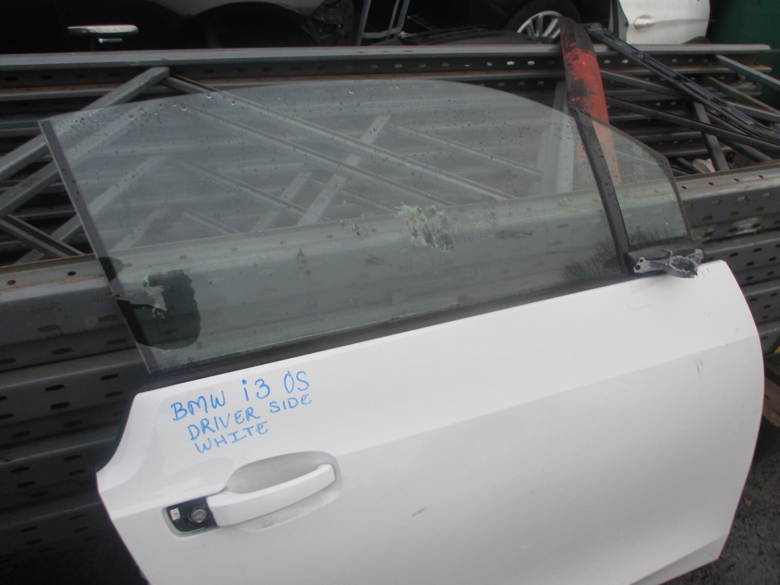 BMW I3 I01 2020 OSF DRIVER SIDE FRONT COMPLETE DOOR WHITE