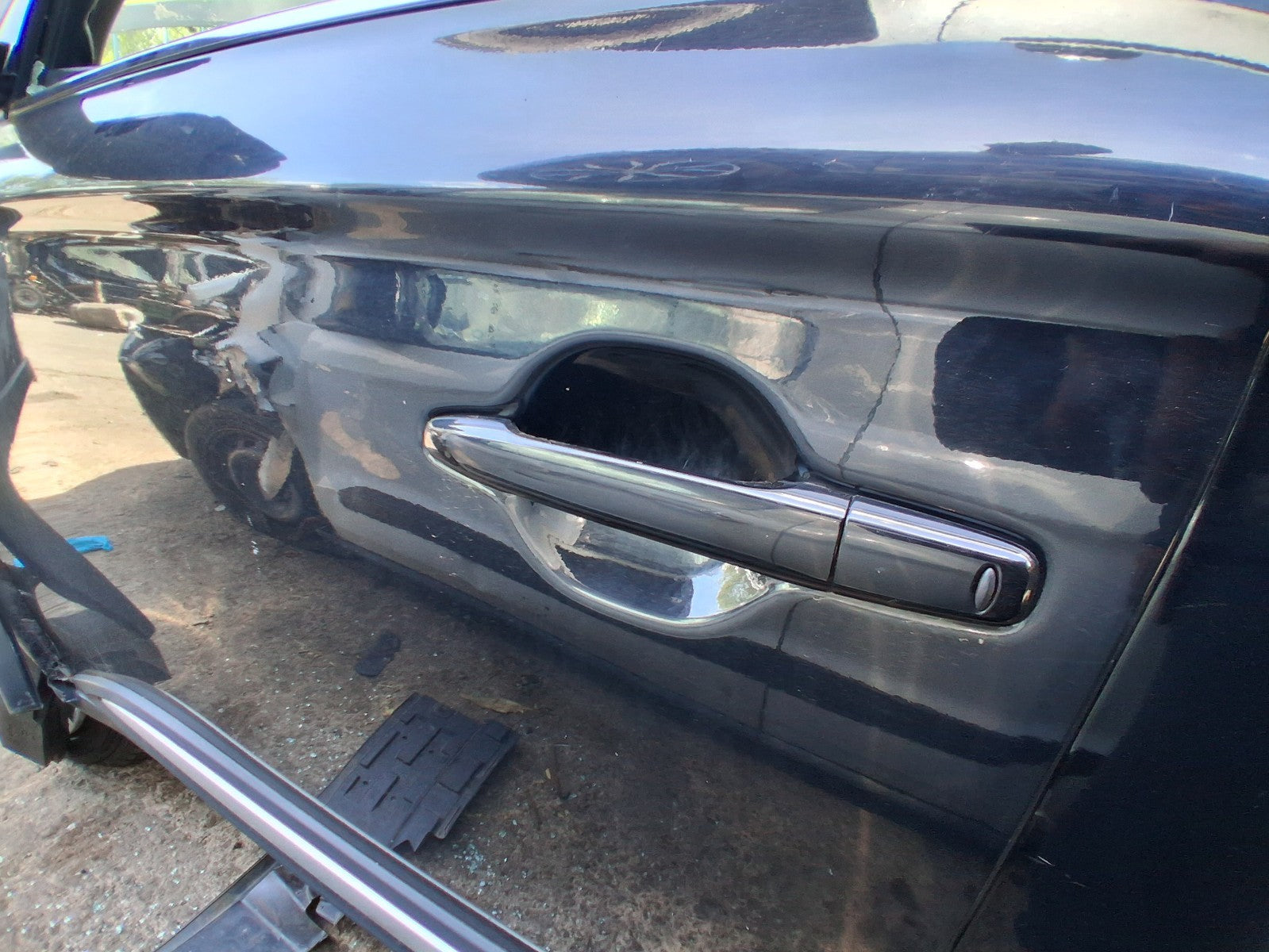 2018 MITSUBISHI OUTLANDER MK3 NSF PASSENGER FRONT DOOR HANDLE AMETHYST BLACK X42
