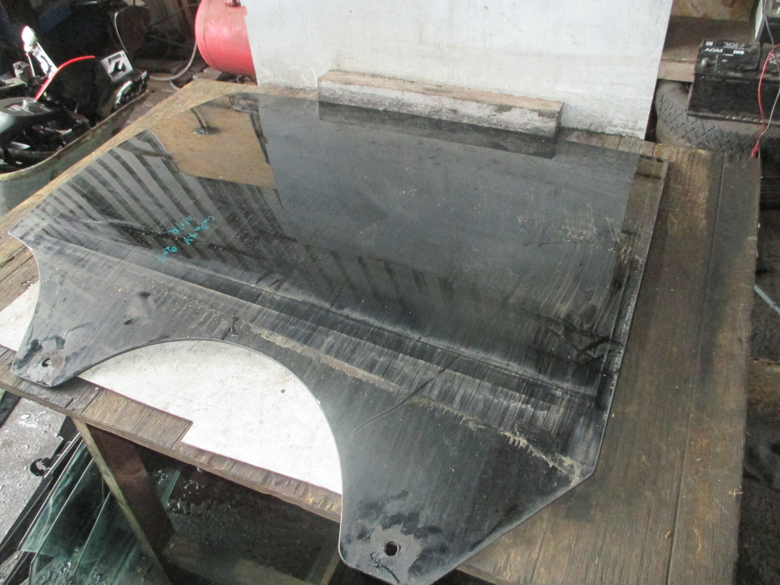 FORD GALAXY 2013 OSR DRIVER SIDE REAR DOOR WINDOW GLASS